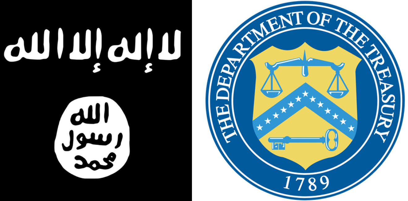 ISIS flag Treasury seal