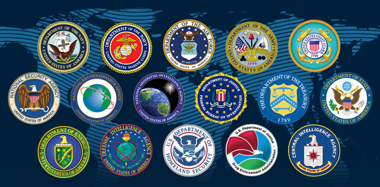 Emblems of U.S. intelligence agencies