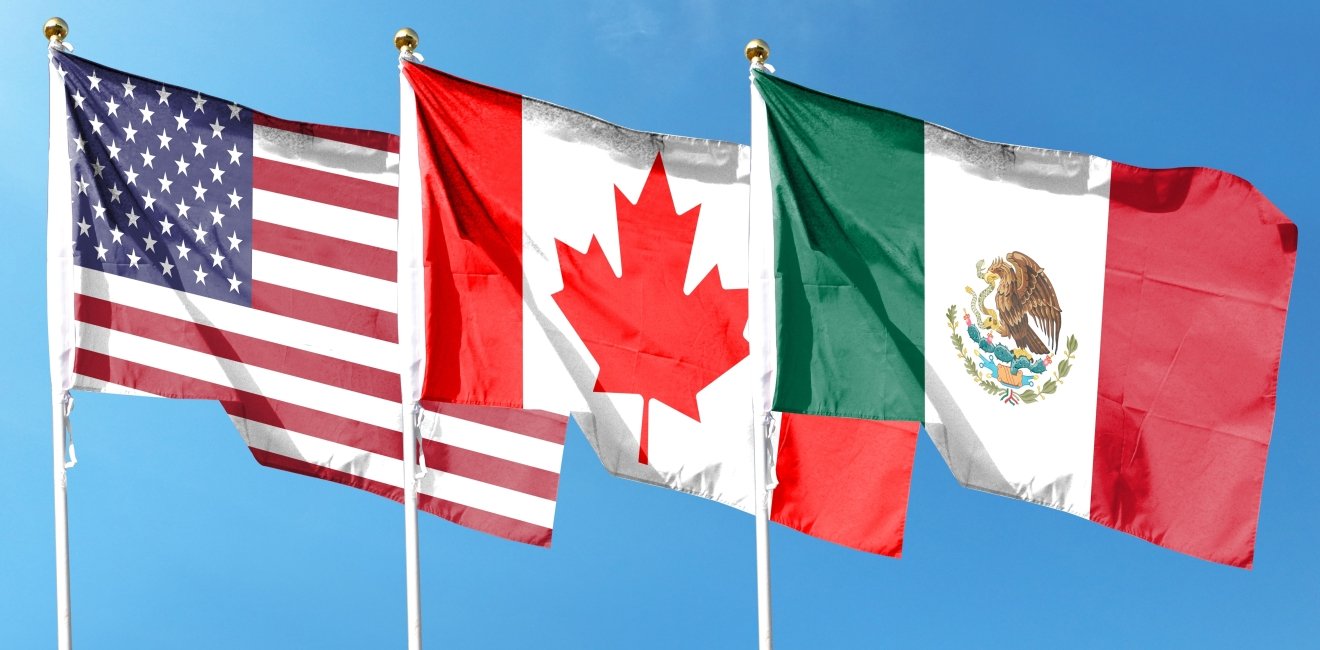 US Mex Canada Flags