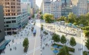 14th Street Looking West: Rendering for the Union Square Vision Plan. Marvel, courtesy of Union Square Partnership. 2021.