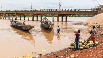 Niger River in Niamy, Niger.