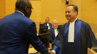 Then newly elected Judge Raul Pangalangan after being sworn in at the International Criminal Court on July 13, 2015. © ICC-CPI.