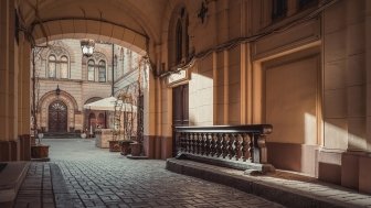 Courtyard in Odesa, Ukraine