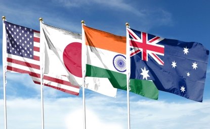 The American and Japanese flags are textured as are the Australian and Indian flags.