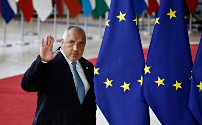 Boyko Borissov outside of the European Council