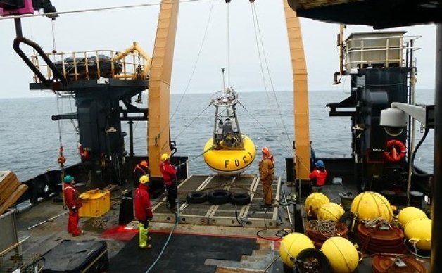 NOAA retrieving buoy