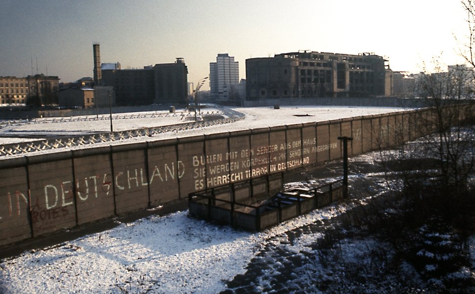 Berlin Wall Potsdamer Platz November 1975 looking east