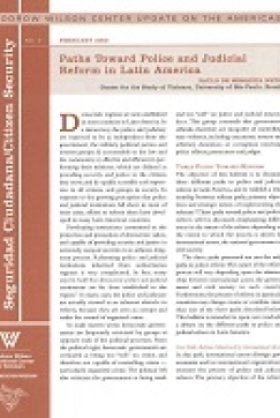 Paths Toward Police and Judicial Reform in Latin America