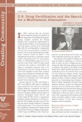 U.S. Drug Certification and the Search for a Multilateral Alternative