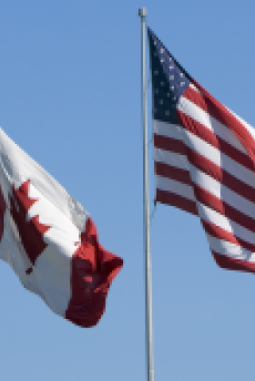 US and Canada Flags