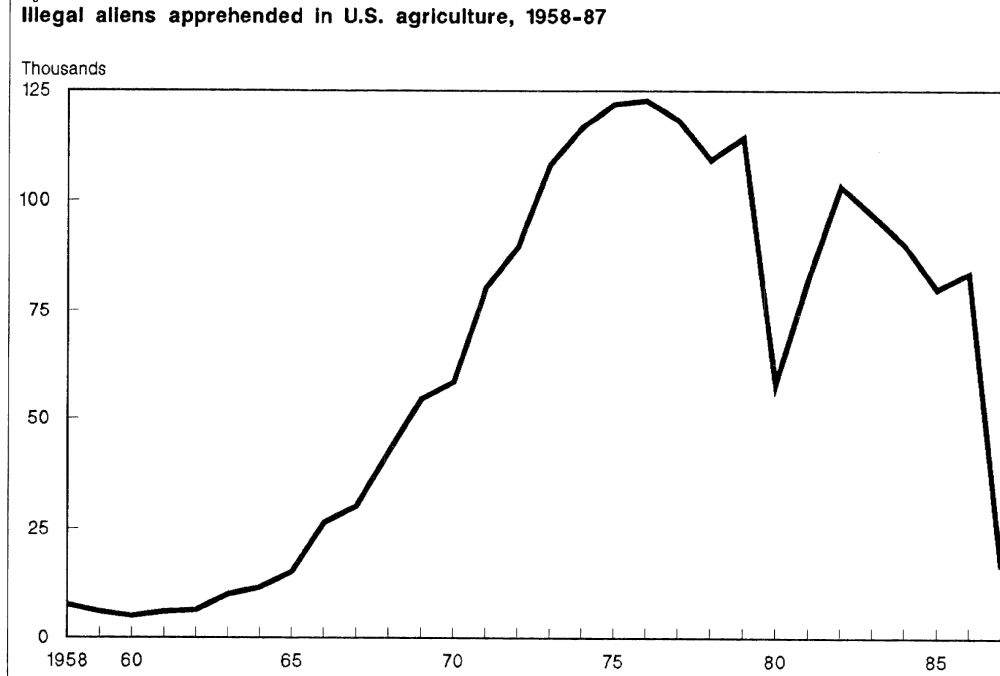  illegal aliens apprehended in US agriculture