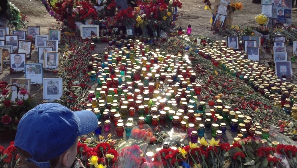 Memorial Candles on Independence Square