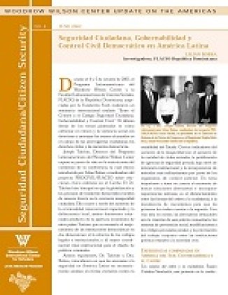 Seguridad Ciudadana, Gobernabilidad y Control Civil Democrático en América Latina