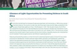 Glimmers of Light: Opportunities for Preventing Violence in South Africa