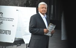 AMLO after casting his vote