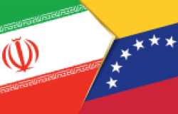 Iran and Venezuela flags, two vector flags symbol of relationship or confrontation.