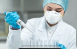 Young female scientist working in the laboratory