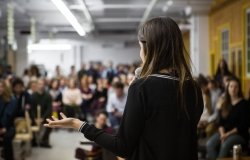 Image - Brazilian Woman Speaking to a Crowd