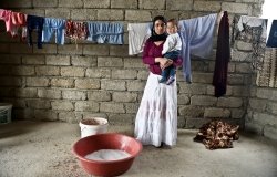 Yazidi Woman and Child