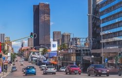 City street in Pretoria, South Africa