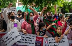 Afghan Women Protest in India