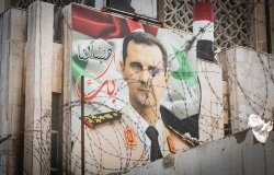 A Poster of President Bashar Al Assad in Damascus