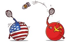 US and Soviet Union Cartoon
